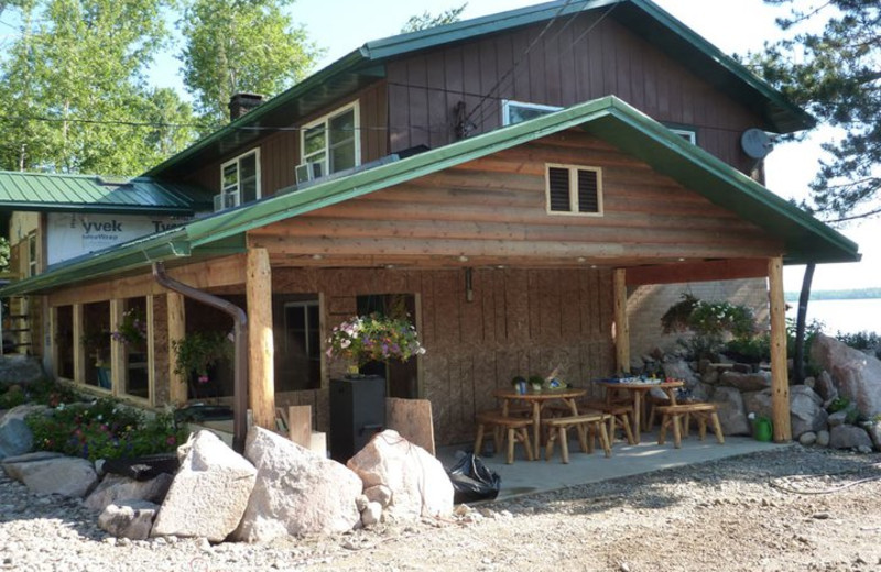 Lodge exterior at Moose Track Adventures Resort.