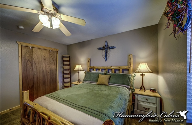 Bedroom at Hummingbird Cabins - Chatty Chipmunk Vacation Rental