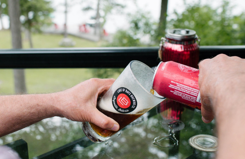 Local craft beer and Ontario Wines are featured while dining at Heather Lodge.