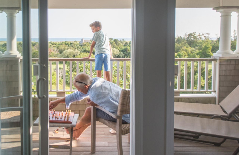 Guest deck at Winnetu Oceanside Resort.