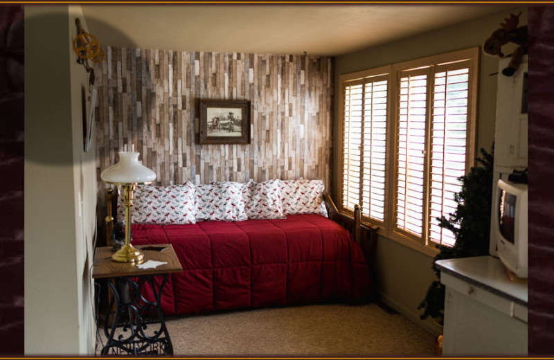 Guest room at Whistle Stop Inn Bed & Breakfast.