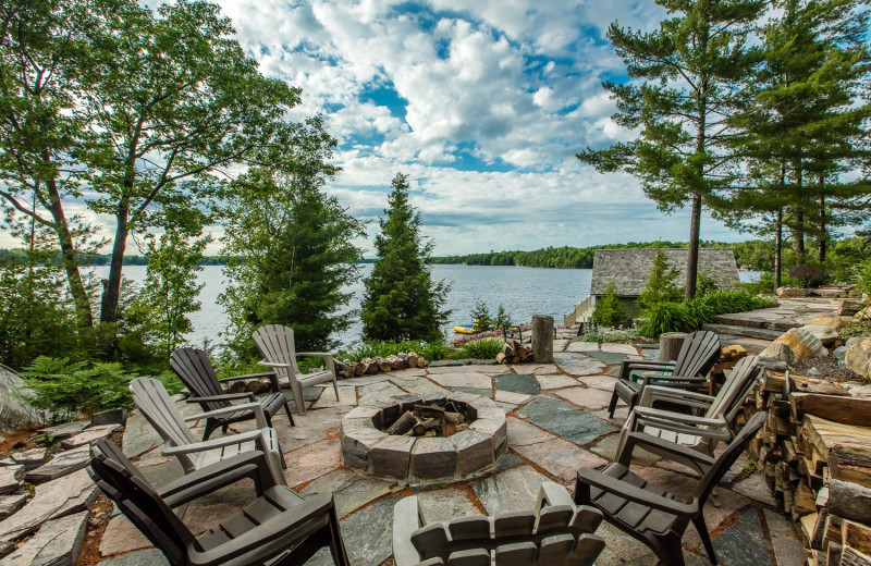 Rental patio at Muskoka District Rentals.