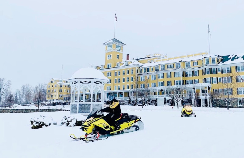 Snowmobiling at Mountain View Grand Resort & Spa.
