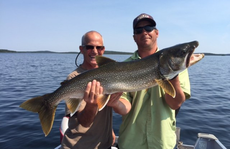 Fishing at Selwyn Lake Lodge.