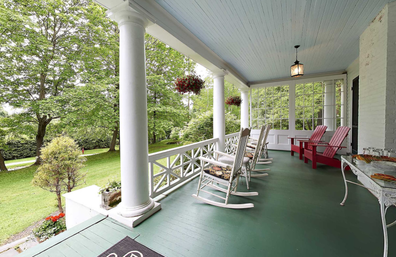 Porch at Birchwood Inn.