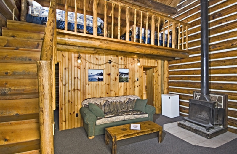 Cabin duplex interior at Redfish Lake Lodge.