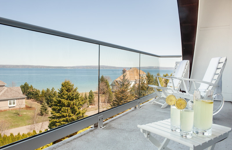 Guest balcony at Bay Harbor Village Hotel & Conference Center.