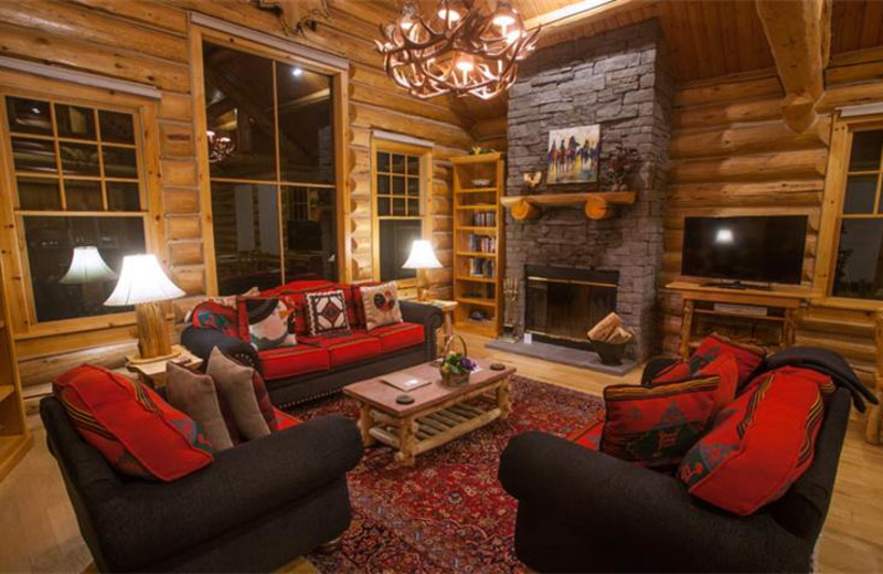 Rental living room at Rendezvous Mountain Rentals & Management.