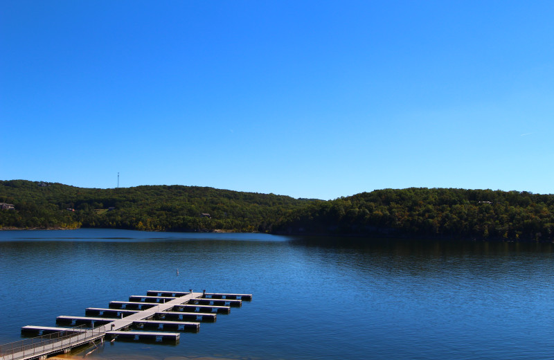 Lake dock at D'Monaco Luxury Resort.