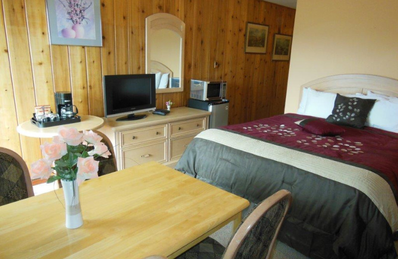 Guest room at Rocky Mountain Springs Lodge.