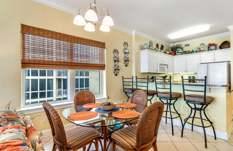 Rental kitchen at Bender Realty Vacation Rentals.