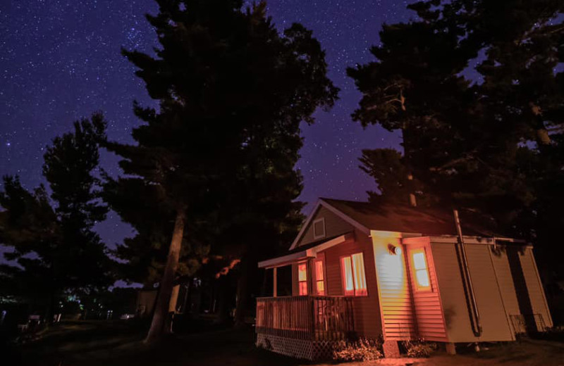 Cabin exterior at Klay's Happy Days Resort.