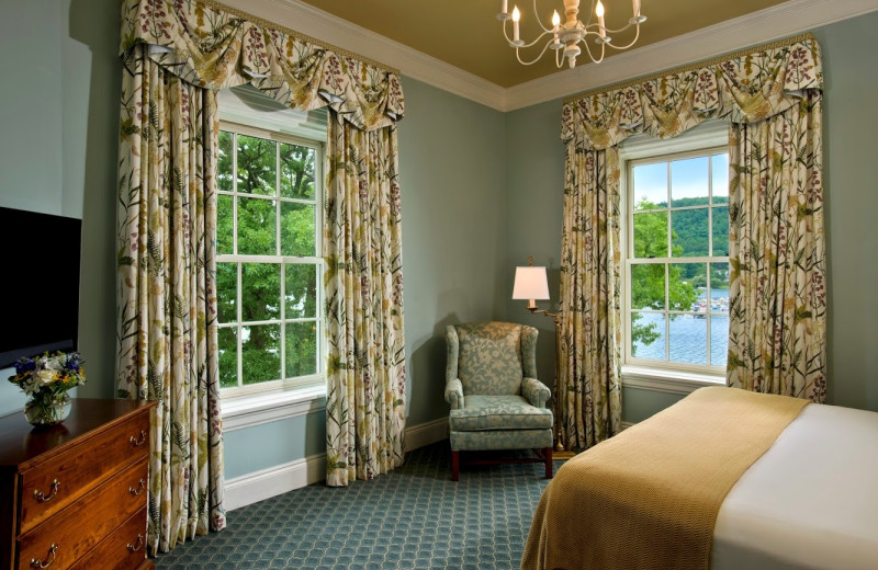 Guest room at The Otesaga Resort Hotel.