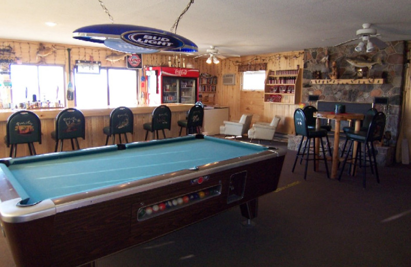 Lodge interior at Pine Aire Resort.