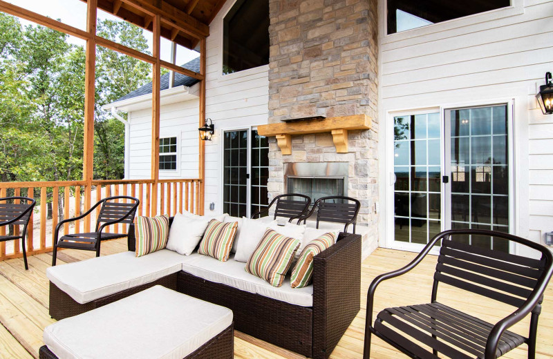 Rental patio at Amazing Branson Cabin Rentals - RentBranson.