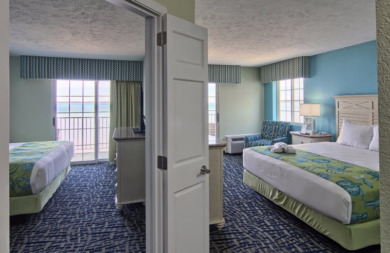 Guest room at Grand Beach/Sugar Beach Resort Hotel.