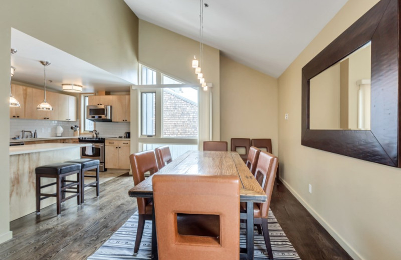Rental kitchen at Canyon Services Vacation Rentals.