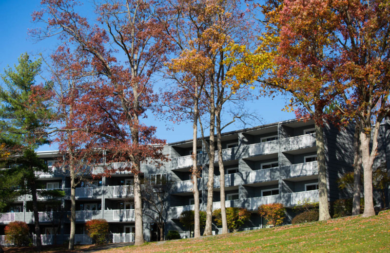Exterior view of Woodloch Resort.