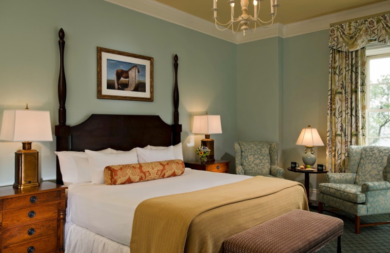 Guest room at The Otesaga Resort Hotel.