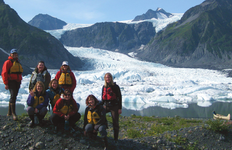 Hiking at Kenai Fjords Glacier Lodge.