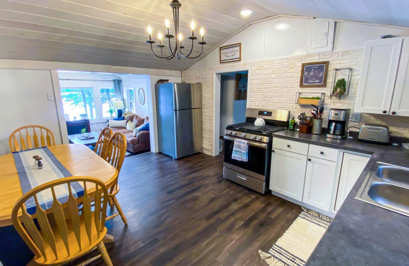 Rental kitchen at Northern Living - Luxurious Vacation Rentals.