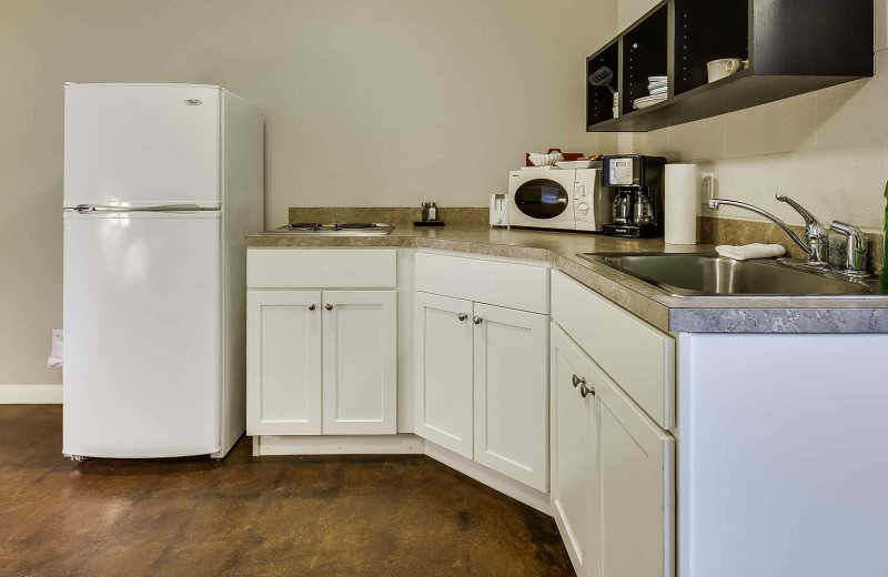 Guest kitchen at Painted Sky Inn.