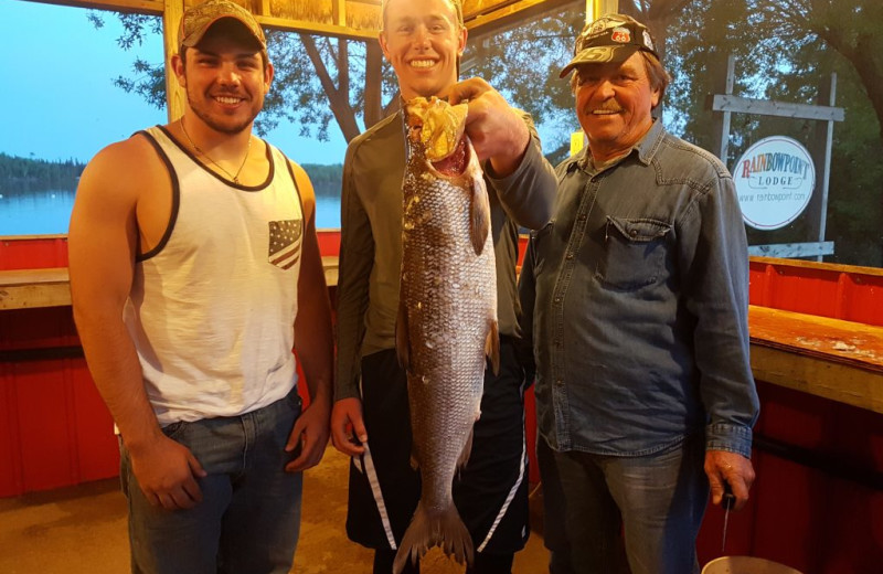 Fishing at Rainbow Point Lodge.