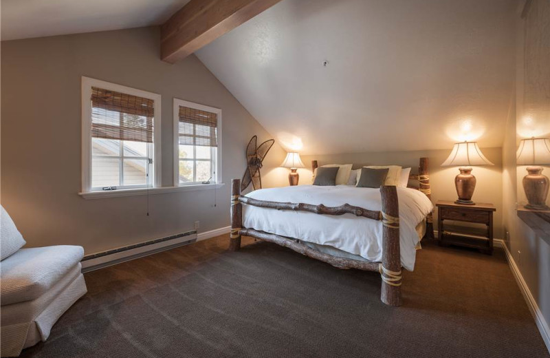 Rental bedroom at Canyon Services Vacation Rentals.