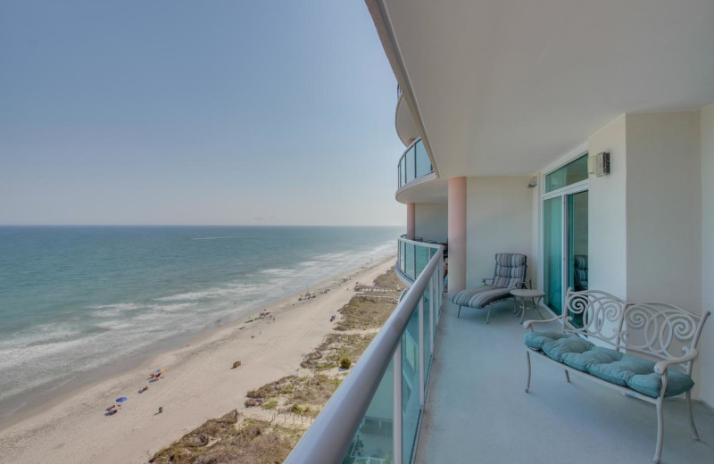 Rental balcony at North Beach Vacation Rentals.