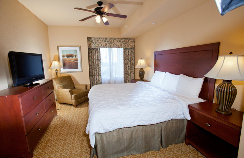 Guest bedroom at Lake Eve Resort.