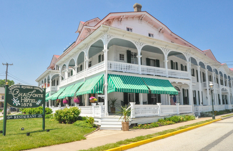 Exterior view of Chalfonte Hotel.