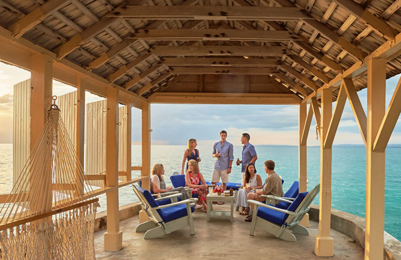 Family on patio at Bluefields Bay Villas.