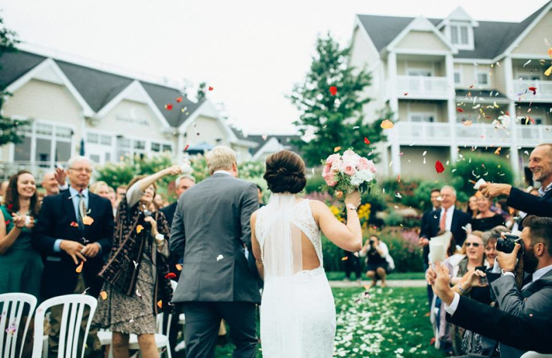 Wedding at Bay Pointe Inn Lakefront Resort.