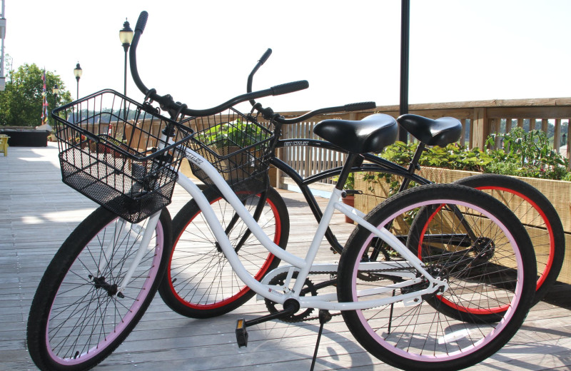 Biking at Smithfield Station.
