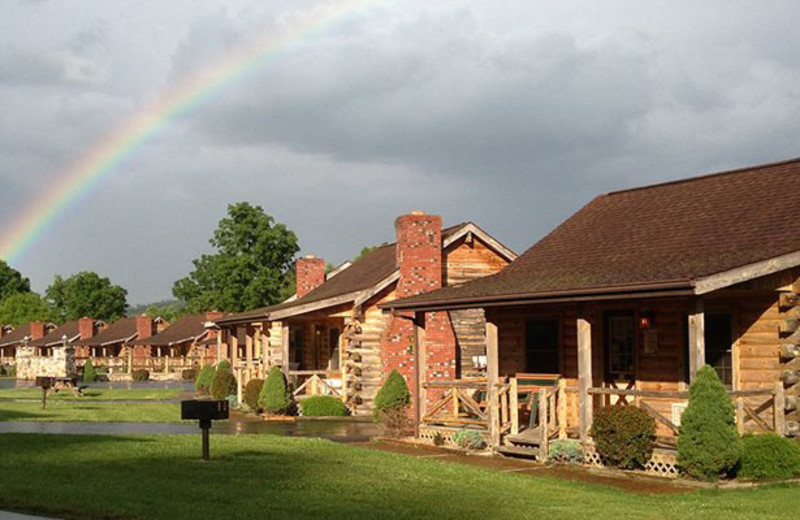 Cabin exterior at Smoke Hole Caverns & Log Cabin Resort.