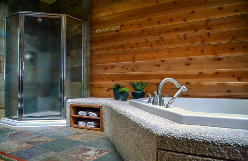 Guest bathroom at Gordon Lodge.