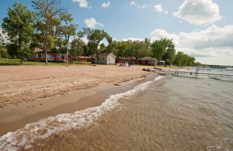 Beach at Otter Tail Beach Resort.