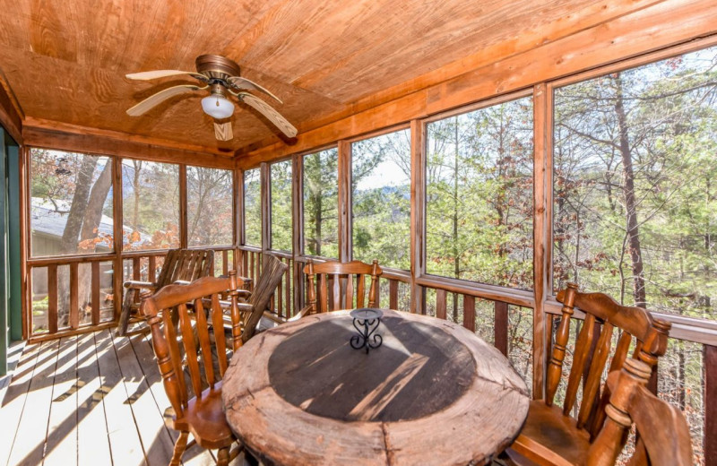 Cabin deck at Dogwood Cabins LLC.