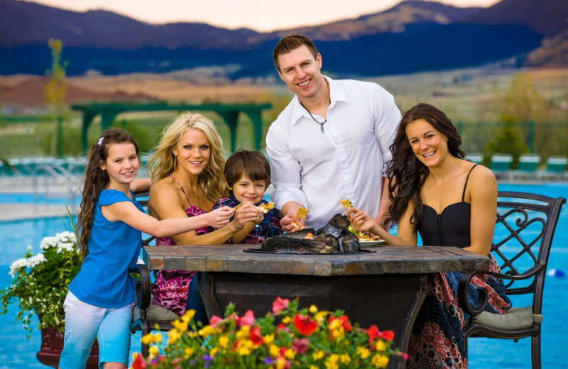 Family dining at Fairmont Hot Springs Resort.