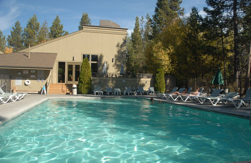 Outdoor pool at The Pines at Sunriver.