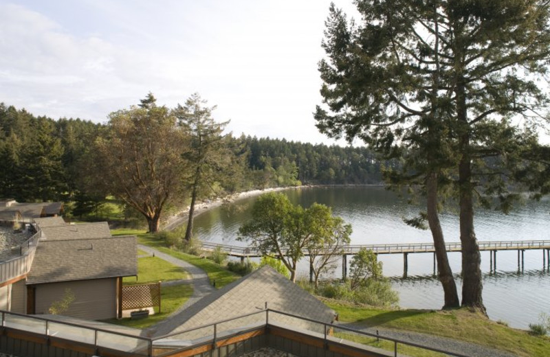 Exterior view of Mayne Island Resort and Spa.