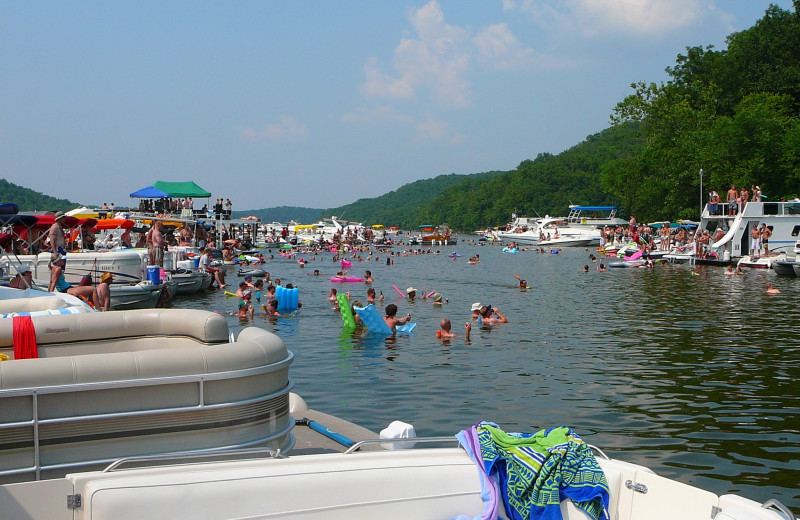 Boating at Hawks Landing Resort.