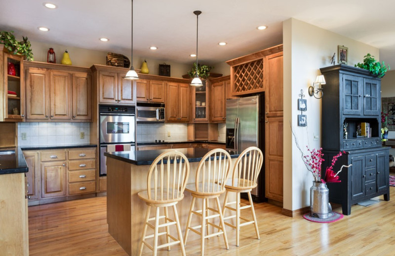 Rental kitchen at Premier Vacation Rentals.