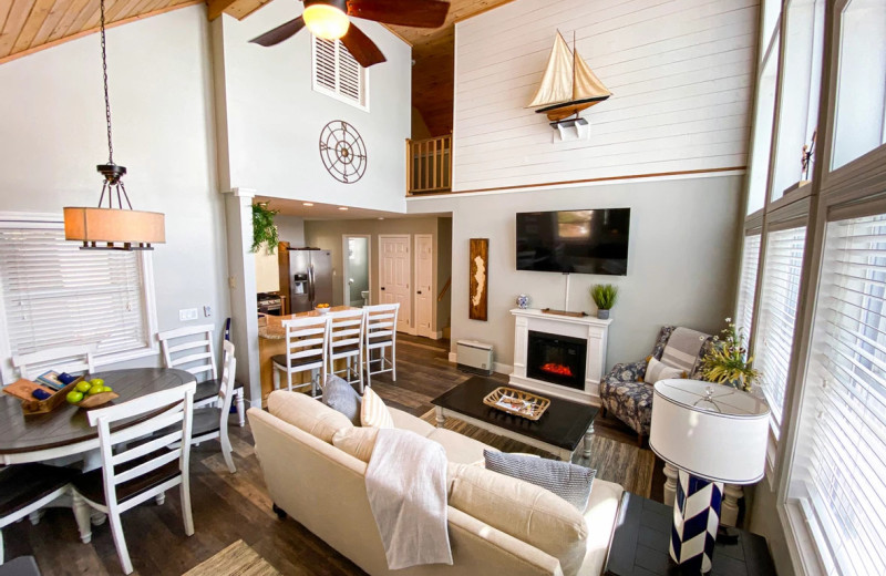Rental living room at Northern Living - Luxurious Vacation Rentals.