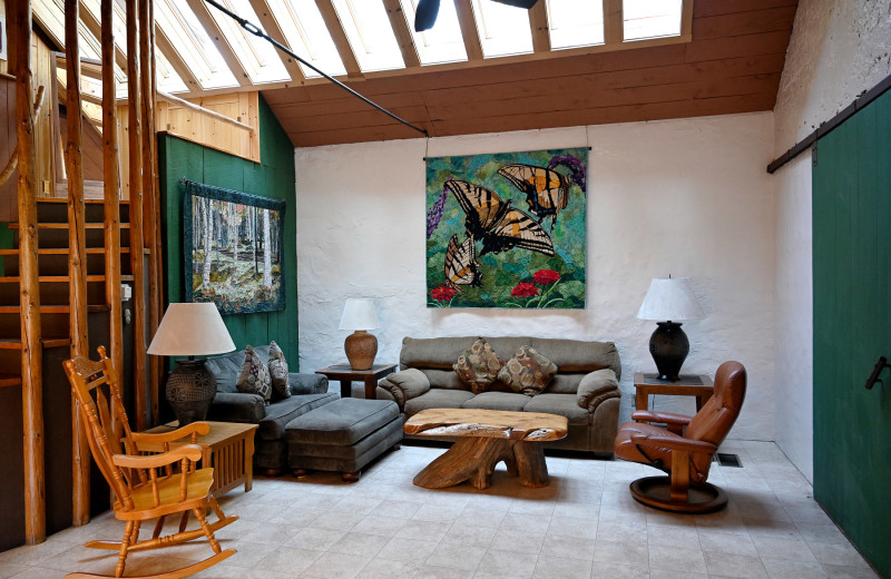 Cabin interior at Forest Houses.