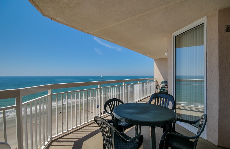 Rental balcony at Seaside Vacations.