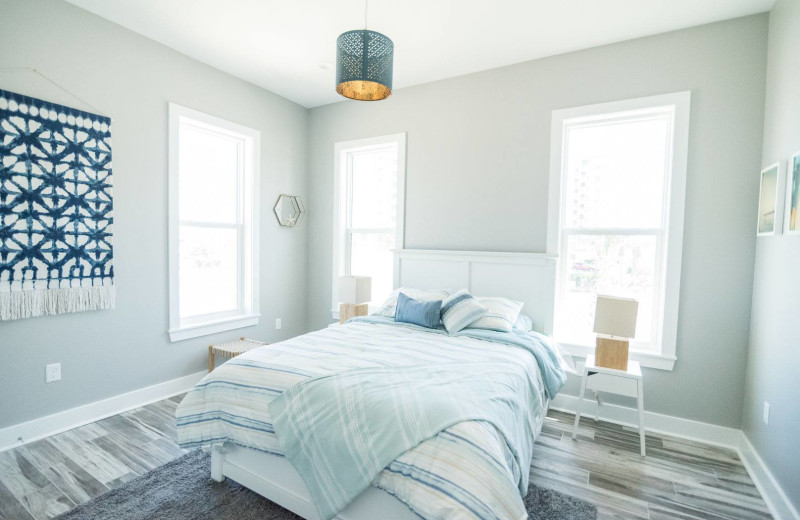 Rental bedroom at Lucky Bird Vacations.