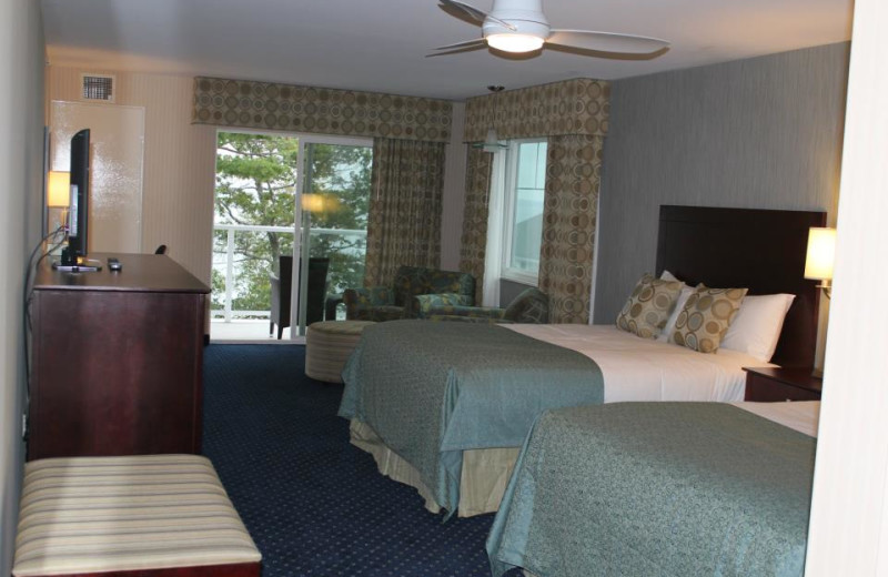 Guest room at Atlantic Oceanside Hotel.