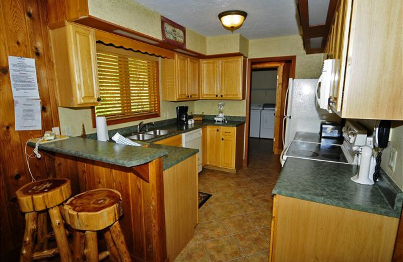 Rental kitchen at Chalet Village.