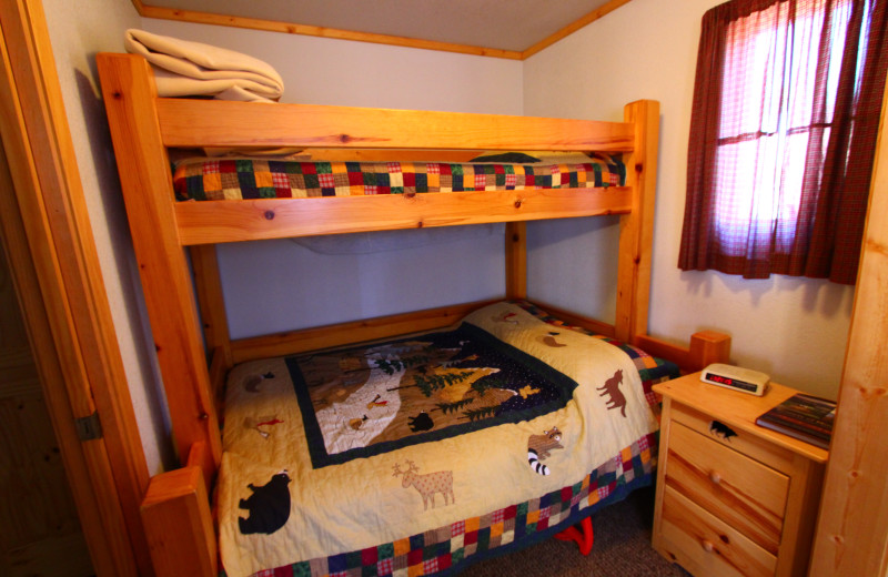 Guest bunk bed at Zippel Bay Resort.